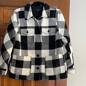 Talbots Monochrome Checkered Jacket